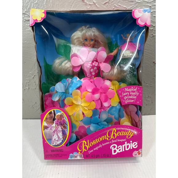 Blossom Beauty Barbie Doll with Magical Glitter Fairy 1996 Mattel 17032 NIB - Picture 1 of 5